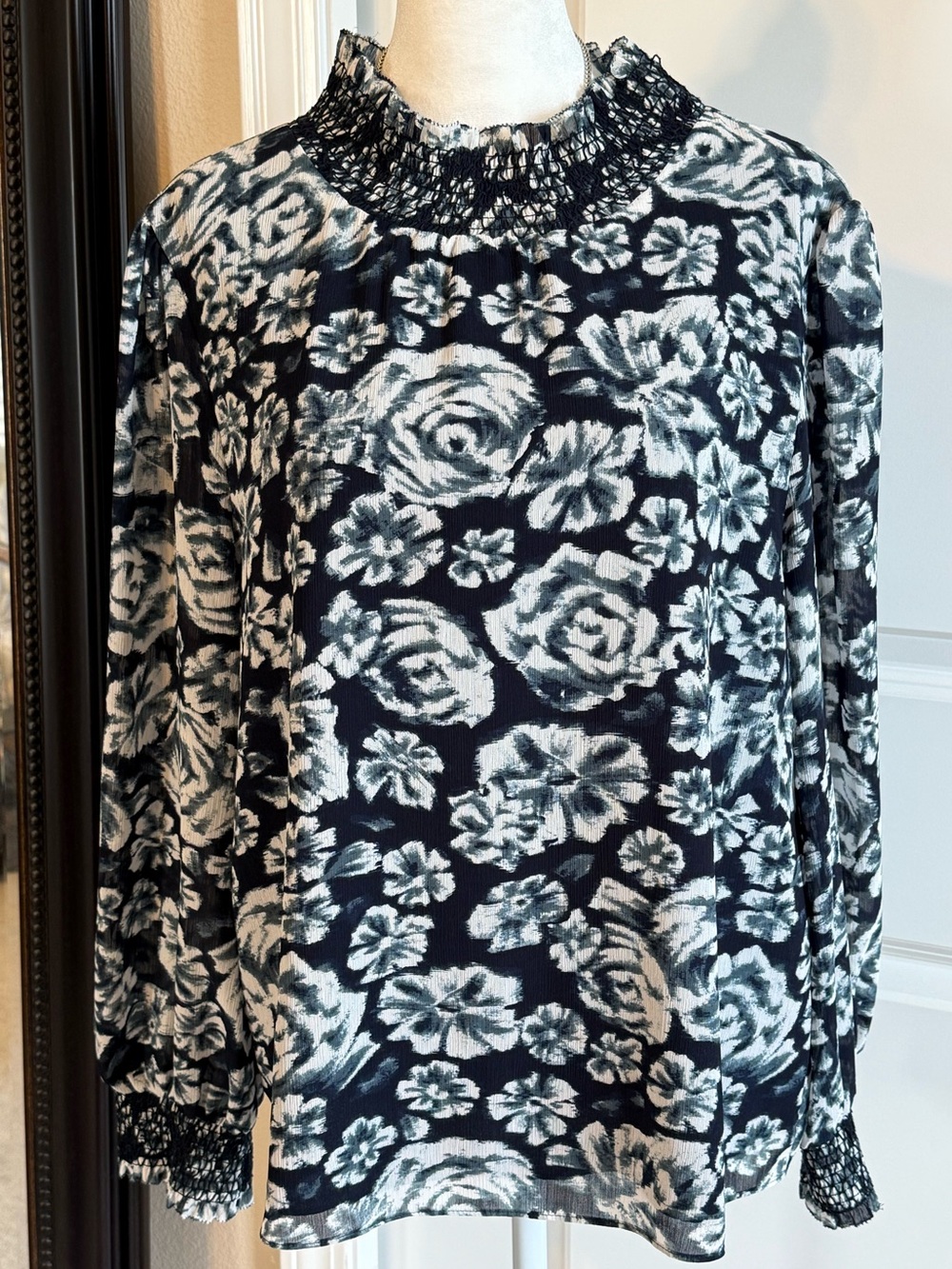 J Crew Mock Neck LS top, Medium